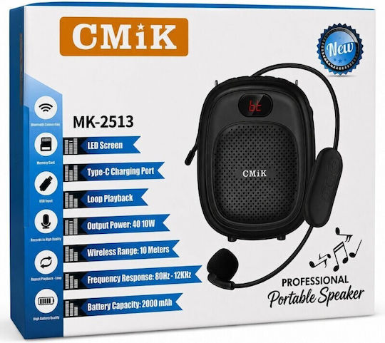 Cmik MK-2513 Wireless Microphone with Bluetooth Lapel for Vocals
