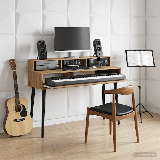 Vidaxl Birou Studio Artisan Stejar 130 X 42,5 X 36 Cm