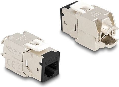 Delock Set 10 Pieces RJ45 LSA Cat.6a Keystone Modules Toolless Black Delock 88118