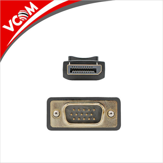 Vcom Cg607 кабел от DisplayPort мъжки към VGA мъжки 1.8м черен