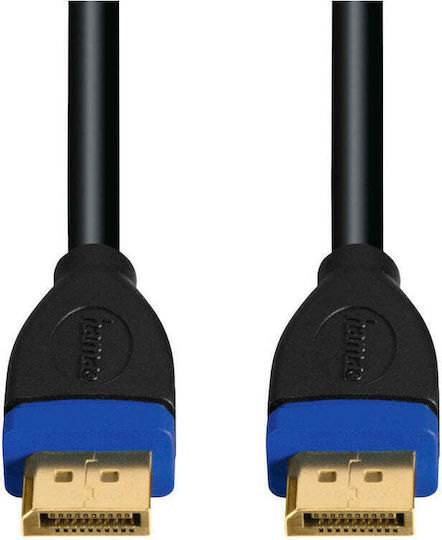HAMA 00078444 Καλώδιο DisplayPort male - DisplayPort male 5m Μαύρο