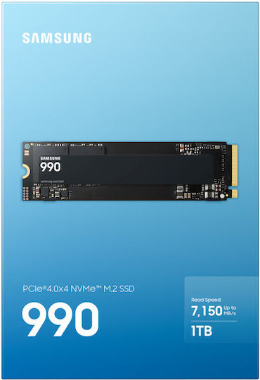 Samsung 990 SSD 1TB тип M.2 с връзка PCI Express 4.0 (Съвместим с PS5) MZ-V9V1T0BW