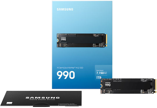 Samsung 990 SSD 1TB тип M.2 с връзка PCI Express 4.0 (Съвместим с PS5) MZ-V9V1T0BW