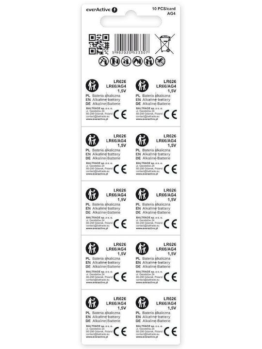 everActive Αλκαλικές Μπαταρίες Ρολογιών LR66 10τμχ