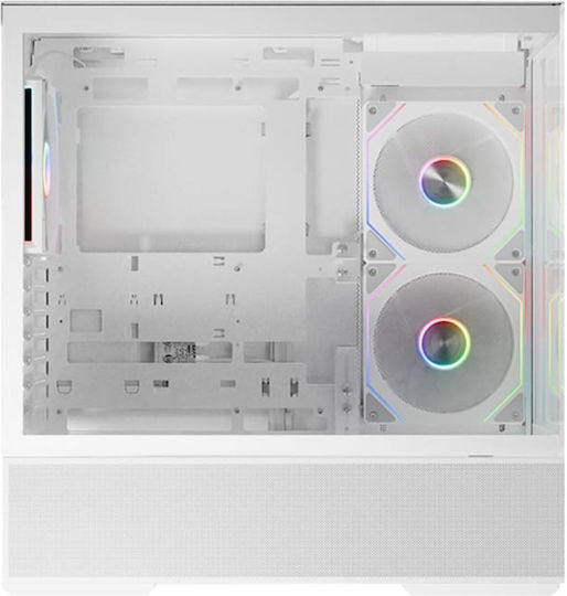 LC-Power Gaming 812W Quartz Vision Midi-Turm Computergehäuse mit Seitenfenster Weiß
