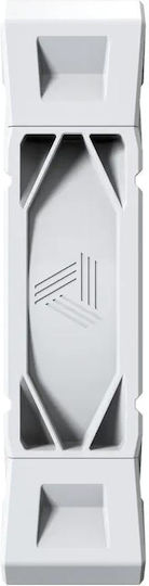 Montech HS02 Gaming Midi Tower Computer Case with Side Window and RGB Lighting White