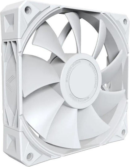 Montech HS02 Gaming Midi Tower Computer Case with Side Window and RGB Lighting White
