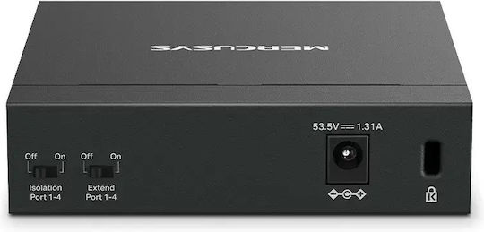 Mercusys MS105GP v3 Unmanaged L2 PoE+ Switch με 5 Θύρες Gigabit (1Gbps) Ethernet