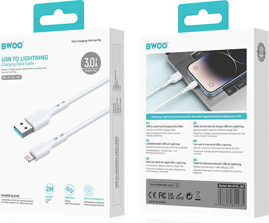 BWOO USB-A to Lightning Cable 18W White 2m