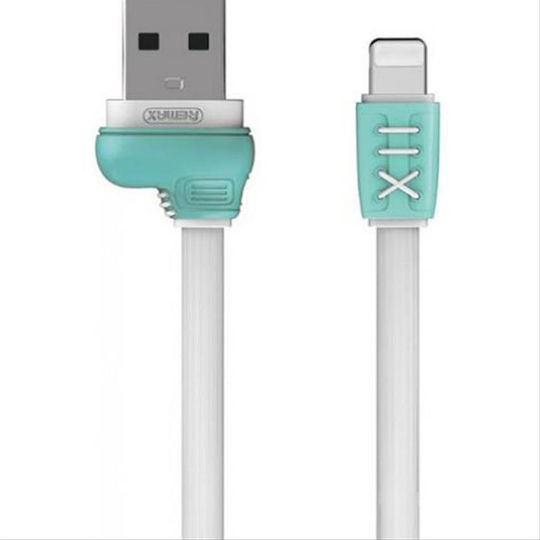 Remax Regular USB to Lightning Cable Τιρκουάζ 1m (Running Shoe)