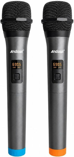 Andowl Wireless Karaoke Microphones Q-MIC635 Black