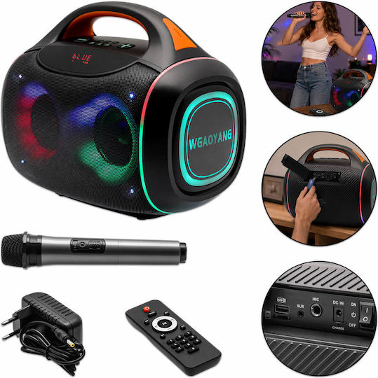 Karaoke Speaker with Wired Microphone and Lighting Effects WGY-4402 WGY-4402 Black
