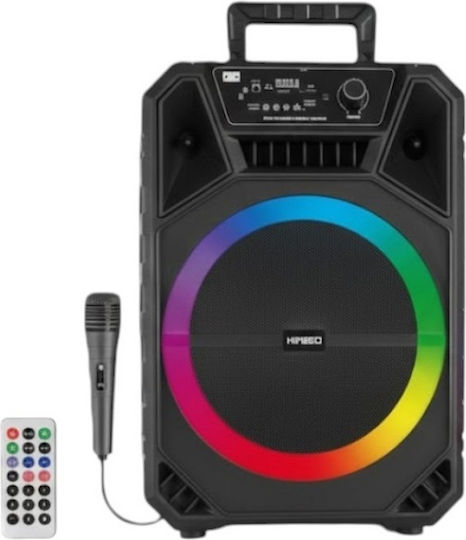 Karaoke Speaker with Wired Microphone and Lighting Effects QS-1231B Black