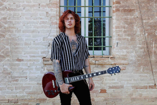 Eko Elektrische Gitarre SG mit HH Tonabnehmerkonfiguration Rot
