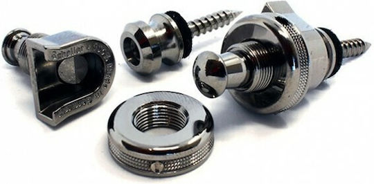 Schaller Strap Locks S-Locks 2τμχ για Ηλεκτρική / Ακουστική Κιθάρα σε Ασημί Χρώμα
