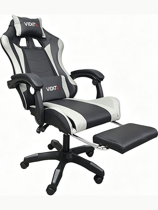 Zita Plus A6060 Gaming Chair in Artificial Leather with Footstool Black