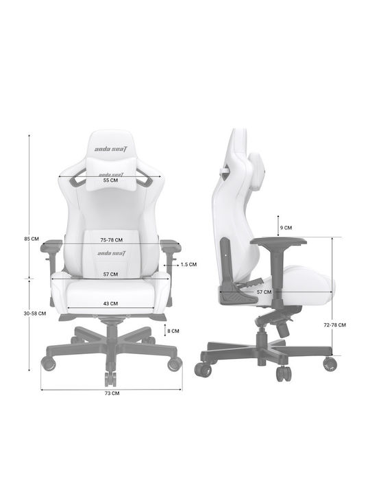 Anda Seat Dark Knight Pro Fabric Gaming Chair with Adjustable Arms Gray