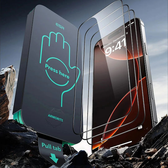ESR Full Glue Screen Protector 3τμχ (iPhone 17 / 17 Pro / 16 Pro)