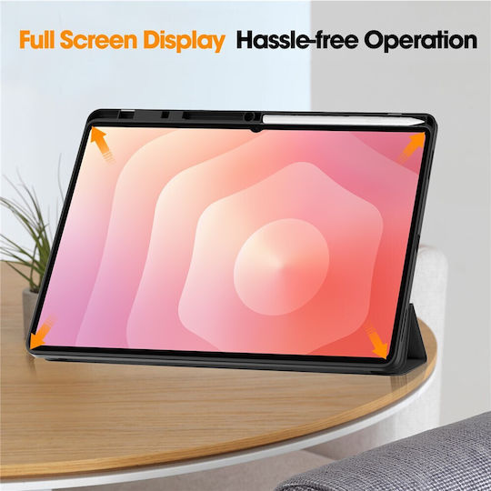 Techsuit Flex Trifold Stifthalter Samsung Galaxy Tab S11 Ultra Tab S12 Ultra Grau