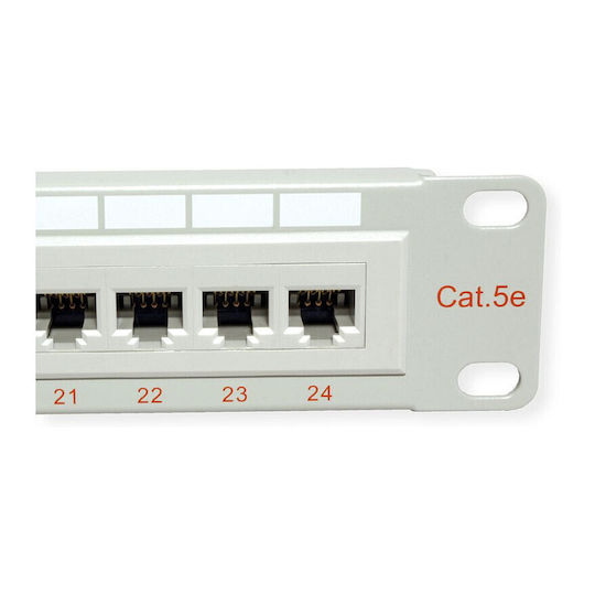 Roline Cat.5e Class D Patch Panel 19 24 Ports UTP Grey