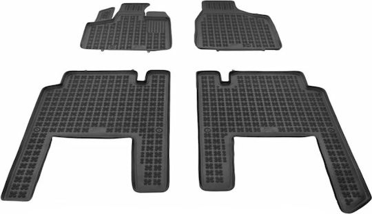 Gummierte Auto Fußmatten Chrysler Voyager V 2007-2016 5-Sitzer Version Tastaturen Erhöhte Seiten 3 Stück Rezaw Plast Rezaw-plast