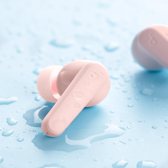 Soundcore by Anker P20i In-ear Bluetooth Handsfree Ακουστικά με Αντοχή στον Ιδρώτα και Θήκη Φόρτισης Ροζ