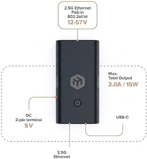 Mikrotik Gpoe-usb Poe Usb-c 5v Преобразувател