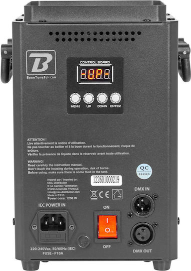 BoomTone Dj Jet Smoke 1200 Fog Machine 1200w 12x Rgba Leds Wireless Controller