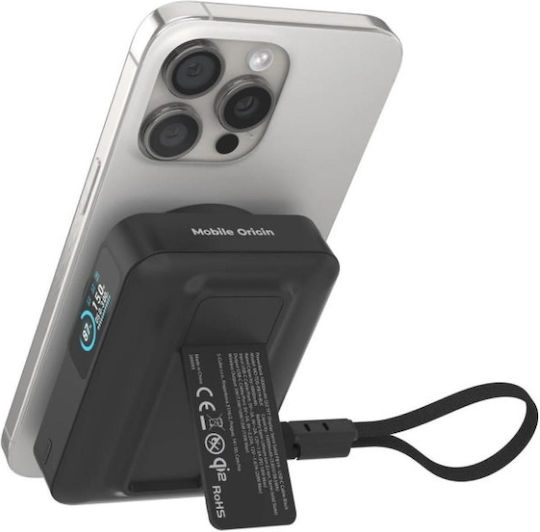 Mobile Origin PB19 MagSafe Qi2 Power Bank 10000mAh 20W With USB-C Power Delivery Output Port Black