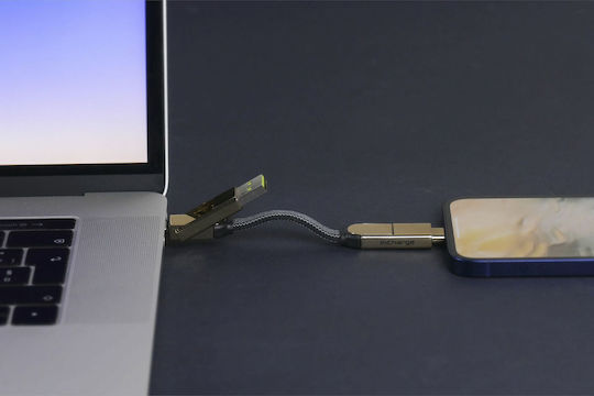Rolling Square USB to Lightning / Type-C Cable Beige