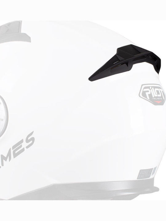 Pilot Hermes SV White Gloss Motorcycle Helmet Jet ECE 22.06 1400gr with Sunvisor