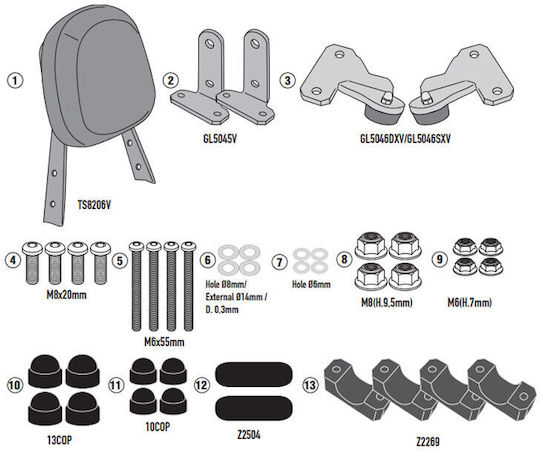 Givi Ts8206b Back Rack Moto Guzzi V7 Stone 21