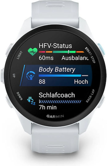 Garmin Forerunner 70 43mm Waterproof Smartwatch cu Pedometru (Whitestone)