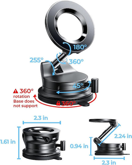 Lisen Car Mobile Mount with Magnet Black