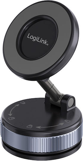 Logilink Car Holder Magnetic Twist Lock Suction Cup 2 Arms Foldable At 180 Degrees 360-degree Rotation Multi-surface