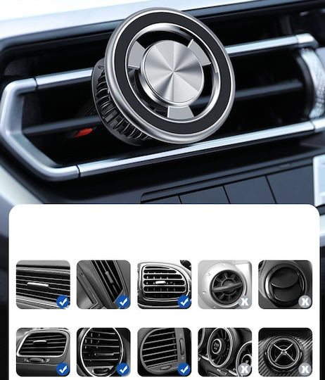 Car Mobile Mount with Magnet Gun Grey