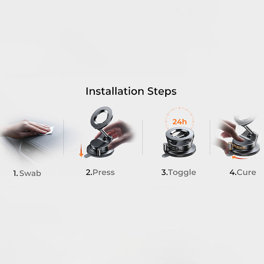 Lisen Car Mobile Mount with Magnet Black