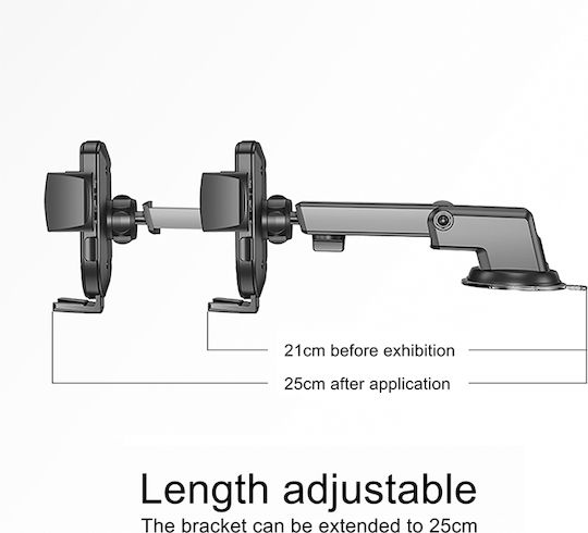 Earldom Car Mobile Mount with Adjustable Hooks Black