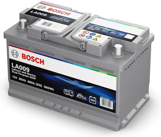 Bosch Baterie Auto cu Capacitate 80Ah și CCA 800A