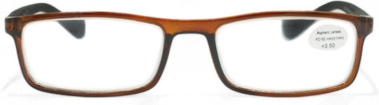Optosquad Reading Glasses +3.00 In Brown Colour WG8735-3