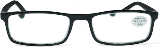 Optosquad Reading Glasses +3.00 In Black Colour WG8735-1