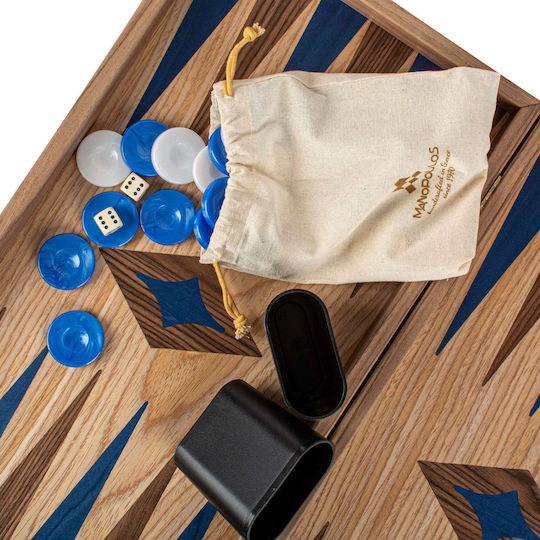 Manopoulos Handmade Wooden Backgammon 48x48cm