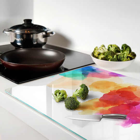 Tulup Tocătoare De Bucătărie Din Sticlă Multicoloră 80x52cm