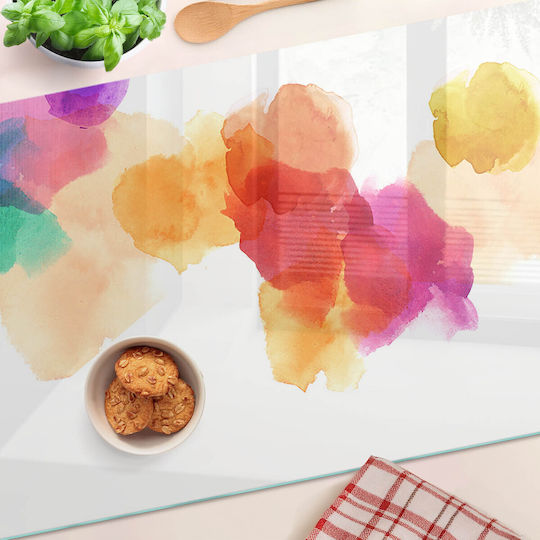 Tulup Tocătoare De Bucătărie Din Sticlă Multicoloră 80x52cm
