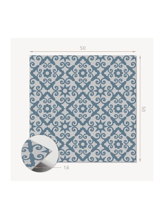 Set Vinyl Boden Kacheln Dekorative Blumenmuster 4x50x50 cm
