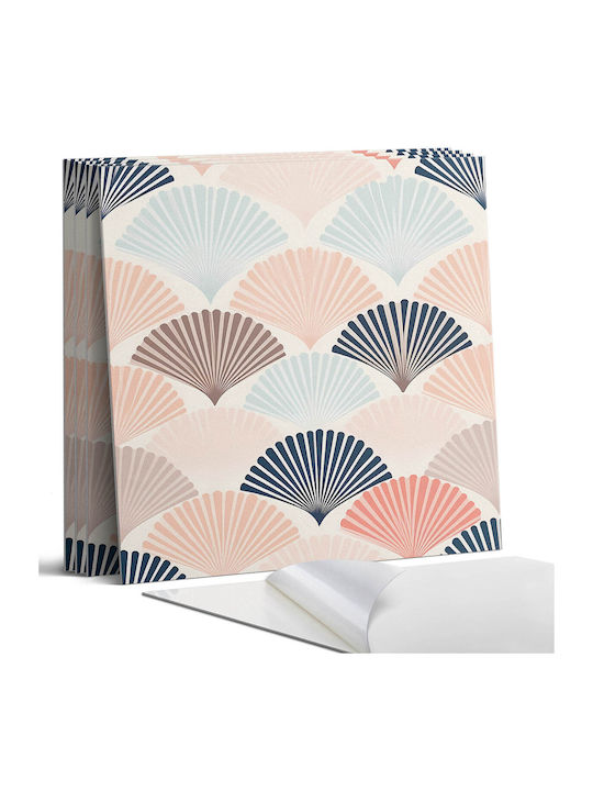 Set Wandsticker Vinyl Wellenform Ventilator 4x50x50 cm