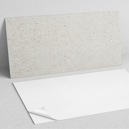 Set of Ready to Install Vinyl Tiles Stone Print Particles 6x60x30 Pcs