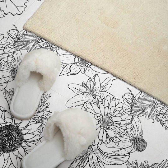 PVC Tiles Linear Flower Shape Ideal For Hallway 4x50x50 Pcs