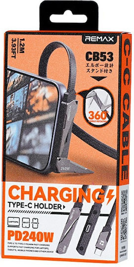 Remax Braided Cable USB-C male - USB-C 240W PD 1.2m CB53