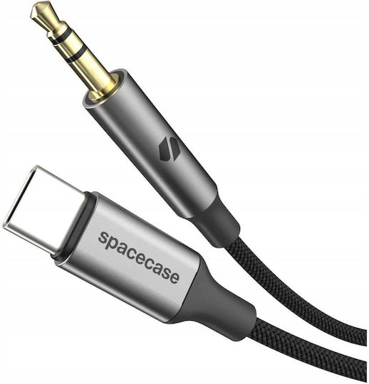 Spacecase Cable USB-C male - 3.5mm Γκρι 1m